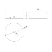 Kit Mini rosace cylindrique en bois avec 1 trou central - Composant électrique pavillon