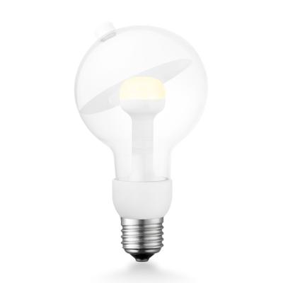 Ampoule LED culot E27 forme globe avec parabole blanche - Petit modèle G80