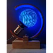 Ampoule globe E27 LED - Globe hexagones bleus 