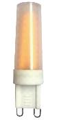 Ampoule LED culot G9 givrée - blanc chaud 2.5W - sous blister de 2 pièces