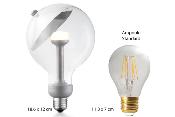 Ampoule LED culot E27 forme globe avec parabole chrome - Grand modèle - G120