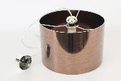 Lustre suspension avec abat-jour en PVC translucide style laiton brossé - E27
