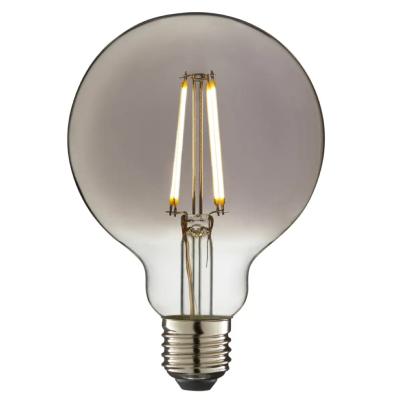 Ampoule LED décorative - Culot E27 - Forme globe - Verre fumé - 6W