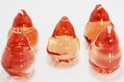 Perle poire - Saumon translucide - Grand modèle