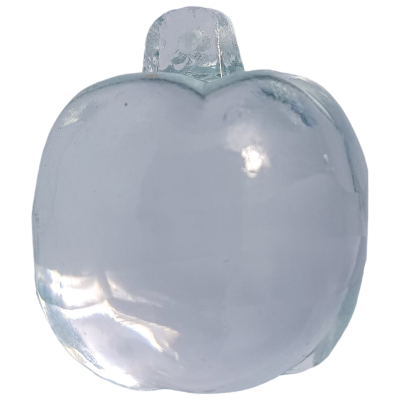 Perle pomme verre transparent 