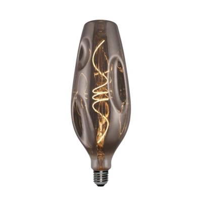 Ampoule décorative LED - Bouteille cabossée en verre fumé - Culot E27 