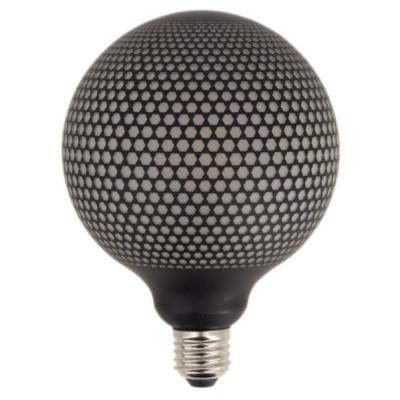 Ampoule globe E27 LED - Motifs hexagones - 6W - 1800K