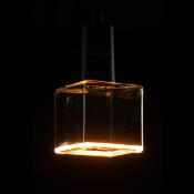 Ampoule LED E27 forme carré - Avec filament lumineux