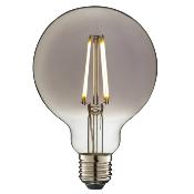 Ampoule LED décorative - Culot E27 - Forme globe - Verre fumé - 6W