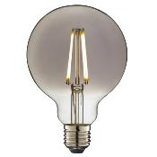 Ampoule LED décorative - Culot E27 - Forme globe - Verre fumé - 6W