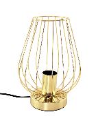Lampe de chevet en métal doré imitation laiton - Style géométrique