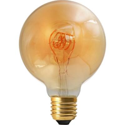 Ampoule globe E27 LED - Filament loopings - Verre à effet