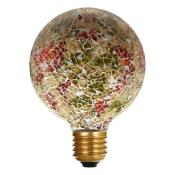 Ampoule globe E27 LED - Globe mosaïques effet florale
