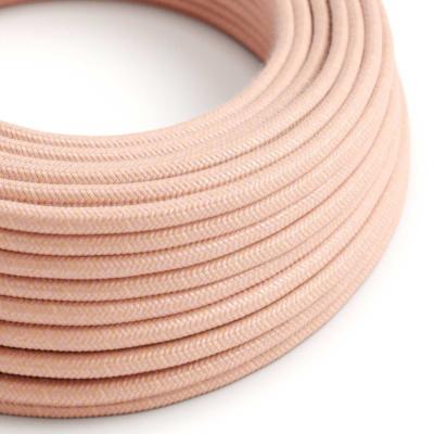 Câble rond - Tissu coton - Saumon