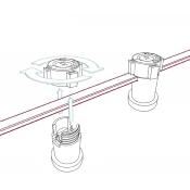 Lot de 5 douilles extérieures pour guirlande en câble plat - sans bague