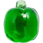 Perle pomme verte à facettes