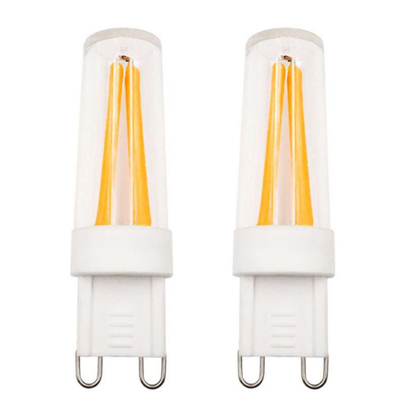 Paquet de 2 Ampoules LED G9 en PVC - 2,5W - 2700K