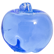 Perle pomme bleu translucide