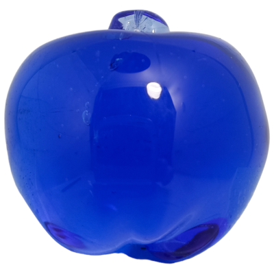 Perle pomme bleu marine translucide