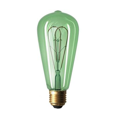 Ampoule LED Edison - Filament double looping émeraude - Culot E27