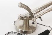 Applique lampe d'architecte en métal bras articulé Acier Inox brillant E27