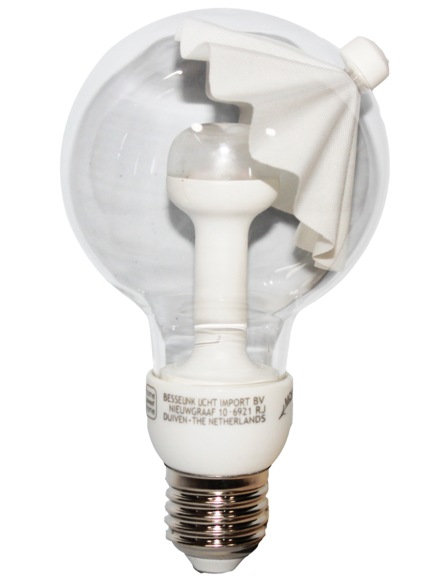 Ampoule LED culot E27 forme globe avec parapluie blanc amovible - Petit modèle G80