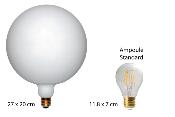 Ampoule LED forme Globe géante - Culot E27 - Coloris blanc mat - 7W - 4000K