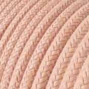 Câble rond - Tissu coton - Saumon