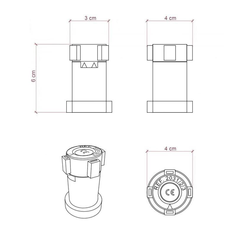 Douille extérieure pour guirlande câble plat - sans bague