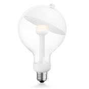 Ampoule LED culot E27 forme globe avec parabole blanche - Grand modèle G120