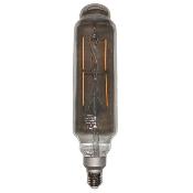 Ampoule LED décorative - Tube XL - Verre fumé noir - E27 - 3000K - 320LM