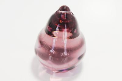 Perle poire - Violet translucide - Grand modèle