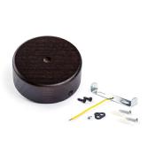 Kit Mini rosace cylindrique en bois avec 1 trou central - Composant électrique pavillon