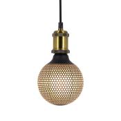 Ampoule globe E27 LED - Motifs hexagones - 6W - 1800K
