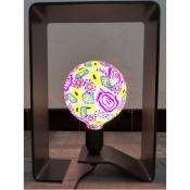 Ampoules globe E27 LED - Impression florale colorée