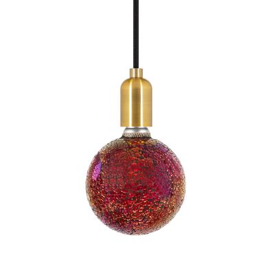 Ampoule LED E27 - forme globe avec Mosaïque rouge