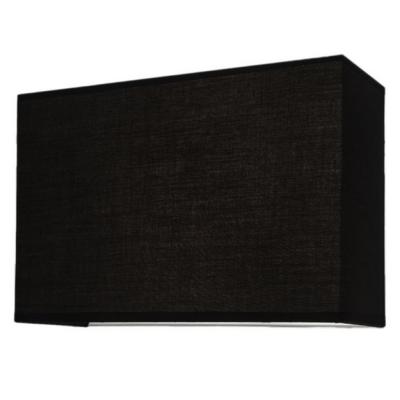 Applique murale intérieure  rectangulaire en tissu noir - Culot E27 - 30x15cm