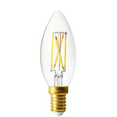 Ampoule LED - Culot E14 - Flamme filament croix 