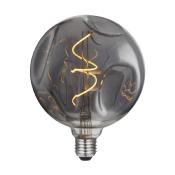 Ampoule Globe E27 - filament LED spirale - Effet cabossé