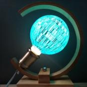 Ampoule globe E27 LED - Boule à facettes mosaïque bleu