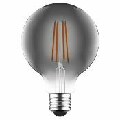 Ampoule LED décorative - Culot E27 - Forme globe - Verre fumé - 6W