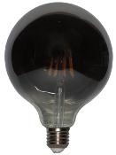 Ampoule LED décorative - Culot E27 - Forme globe - Verre fumé - 6W