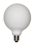 Ampoule LED Culot E27 - Forme globe en verre blanc mat - 6W - 500lm