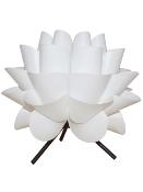 Lampe en PVC blanc forme ananas et pied en métal