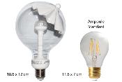 Ampoule LED culot E27 forme globe avec parapluie blanc amovible - Grand modèle G120