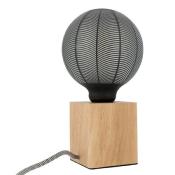 Ampoule globe E27 LED - Globe effet vaguelette noire