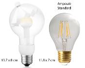 Ampoule LED culot E27 forme globe avec parapluie blanc amovible - Petit modèle G80