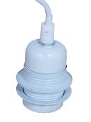 Suspension double cable blanc avec douille E27