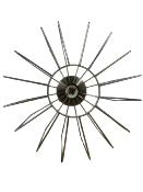 Plafonnier style cage métal finition laiton 