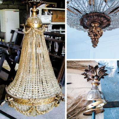 Restauration de luminaire en bronze - lustre de prestige